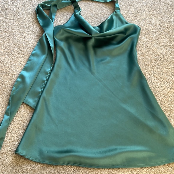 Satin Mini Dress Sexy Silky Party Club Bodycon Dress. Size Small - Picture 6 of 7